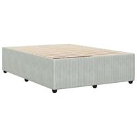 Bedframe zonder matras 140x200 cm fluweel lichtgrijs - thumbnail