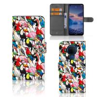 Nokia 5.4 | Telefoonhoesje | Met pasjeshouder | Birds - thumbnail