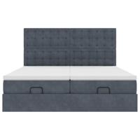 Ottoman bed met matrassen en LED's 180x200cm fluweel - thumbnail