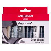 Bruynzeel Amsterdam standard series acrylverf grijstinten set 20ml, 6dlg. - thumbnail