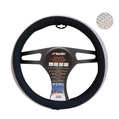 Simoni Racing Stuurwielhoes Diamonds Zwart Kunstleer SRCVT60N Simoni Racing Stuurwielhoes Diamonds Zwart Kunstleer SRCVT60N