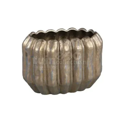 PTMD Bloempot Seattle Brons 20,5cm PTMD Bloempot Seattle Brons 20,5cm