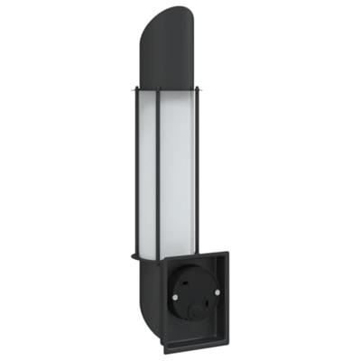 VidaXL Buitenwandlamp roestvrij staal zwart