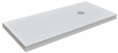 Wastafelblad Wiesbaden Rechthoek 100x46x5,5cm MDF Hoogglans Wit 1 Afvoergat