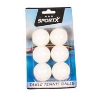 SportX Tafeltennisballen 4 cm 6 Stuks Wit - thumbnail