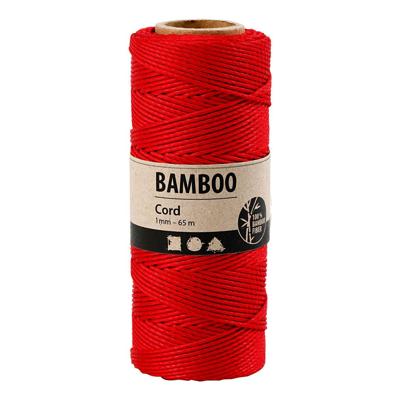 Creativ Company Bamboekoord, dikte 1 mm, 65 m, rood