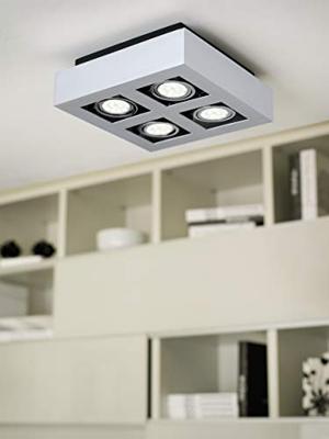 Eglo Led plafondspotLoke 1 4-lichts led metaalgrijs - 91355