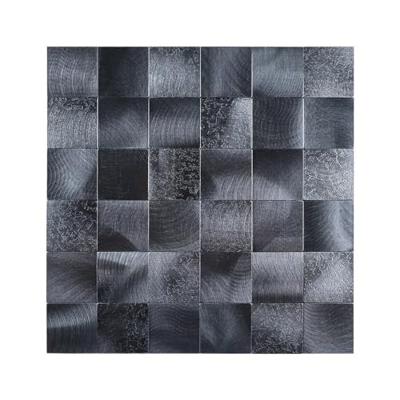 Mozaïek Isodeco Steenstrip Vierkant Zelfklevend 30.6x30.6 cm Brushed Gunmetal Isodeco