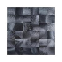 Mozaïek Isodeco Steenstrip Vierkant Zelfklevend 30.6x30.6 cm Brushed Gunmetal Isodeco - thumbnail