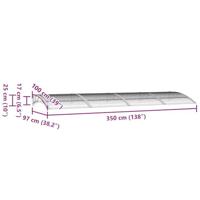 VidaXL Deurluifel zwart 350x100 cm polycarbonaat - thumbnail