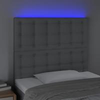 Hoofdbord LED 144x5x118/128 cm stof lichtgrijs - thumbnail