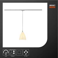 SLV Tonga IV 143594 230V-railsysteem lamp 1-fasig E14 60 W Spaarlamp, LED Zilver, Wit - thumbnail