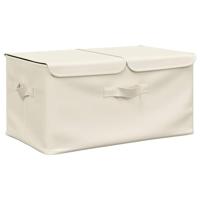 VidaXL Opbergboxen 2 st 50x30x25 cm stof crèmekleurig - thumbnail