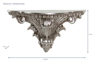 Planken DKD Home Decor Zilverkleurig 37,5 x 17 x 21 cm Hars