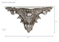 Planken DKD Home Decor Zilverkleurig 37,5 x 17 x 21 cm Hars - thumbnail