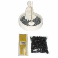 Zwarte Terracotta Boeddha Wierookhouder van Sarana, 780 gram - thumbnail