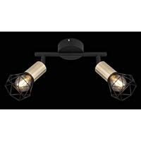 Globo PlafondlampXara I zwart met goud - 54802S-2AB - thumbnail