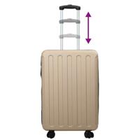 VidaXL Koffer met slot champagne 50 x 30 x 76 cm abs kunststof - thumbnail