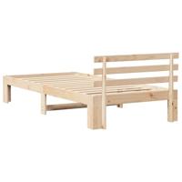 Bedframe met hoofdeinde Naturel 90 x 190 cm Massief grenenhout - thumbnail