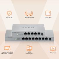 Zyxel 2,5G Meerkleuren-Gigabit Unmanaged SWitch met vijf poorten voor home entertainment of SOHO-netwerken [MG-105], MG-105-ZZ0101F, 5-poorten, 2,5G RJ45 Unmanaged,5 Port 2,5G RJ45 Unmanaged,Zwart - thumbnail