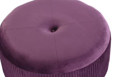 Voetensteun DKD Home Decor Polyester MDF Bordeaux (70 x 70 x 28 cm)