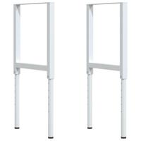 Werkbank rechthoekig 100x60x(73-99,5) cm massief acaciahout - thumbnail