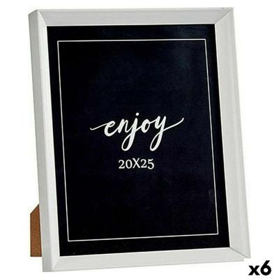 Fotolijsten Gift Decor Wit Glas Plastic (6 Stuks)