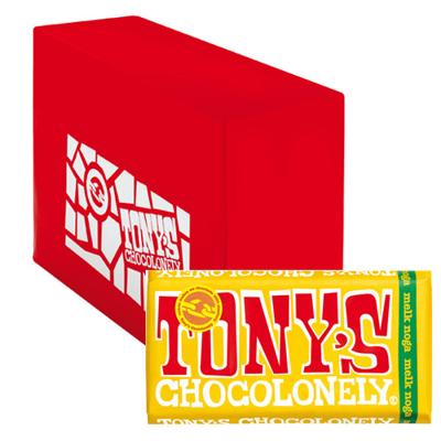 Chocolade tony chocolonely melk noga reep 180gr | 15 stuks