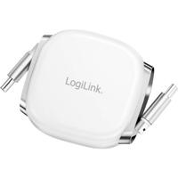 LogiLink CU0501 USB-C-kabel USB 2.0 USB-C stekker 1.00 m Wit Stekker past op beide manieren, Om te ontdraaien - thumbnail