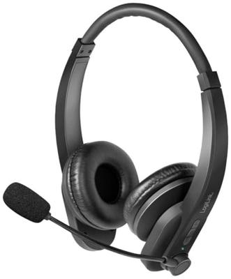 LogiLink BT0060 On Ear headset Bluetooth Stereo Zwart Computer