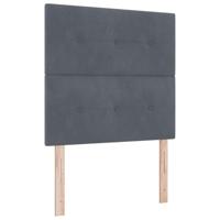 Boxspringbed met matras fluweel donkergrijs 100x200 cm - thumbnail