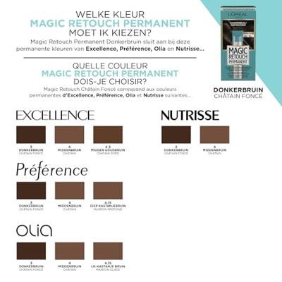 Magic Retouch Permanente haarkleuring nr 3 donkerbruin 1 Stuks