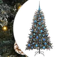 VidaXL Kunstkerstboom met 150 led groen 150 cm pvc en plastic en staal - thumbnail