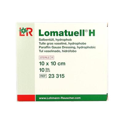 Lomatuell H gaasverband 10cm x 10cm 10 Stuks