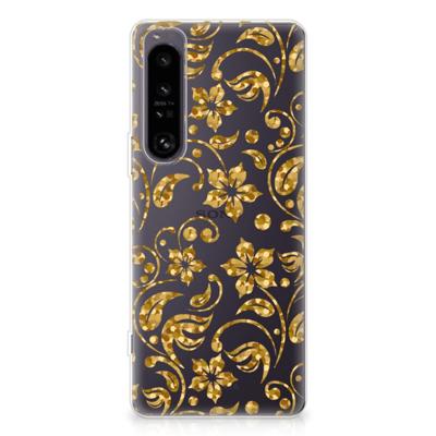 Sony Xperia 1 IV | TPU Case | Gouden Bloemen Sony Xperia 1 IV | TPU Case | Gouden Bloemen