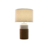 Bureaulamp Home ESPRIT Wit Linnen Keramisch 38 X 38 X 61,5 cm - thumbnail