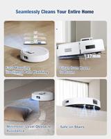 ECOVACS Dweil- en zuigrobot Blauw, Wit - thumbnail