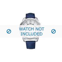 Nautica horlogeband A19525G Leder Blauw 22mm + blauw stiksel - thumbnail