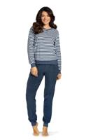 Badstoffen pyjama blauw Comtessa - thumbnail