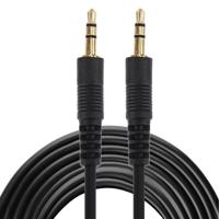 AUX kabel 3.5mm mannelijke Mini Plug Stereo-audiokabel lengte: 5m (zwart + goud vergulde Connector) - thumbnail