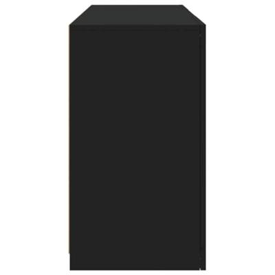 Dressoir met LED-verlichting 123x37x67 cm zwart