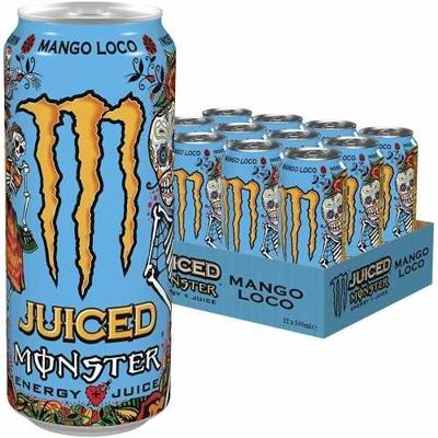 Energiedrank monster juice mango loco blik 500ml | 12 stuks
