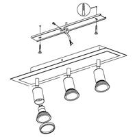 Eglo Led plafondspotSarria 3-lichts wit - 94961 - thumbnail