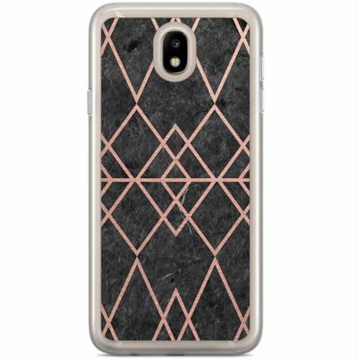 Samsung Galaxy J7 2017 siliconen hoesje - Abstract rose gold