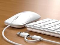 Satechi Slim CLX3 wired mouse & keyboard combo - Silver - thumbnail