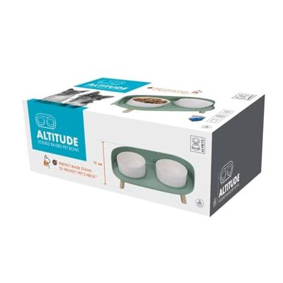 Voerbak voor honden MPETS Altitude 50 ml Roestvrij staal Dubbel