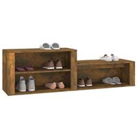 VidaXL Schoenenkast 150x35x45 cm bewerkt hout gerookt eikenkleurig - thumbnail