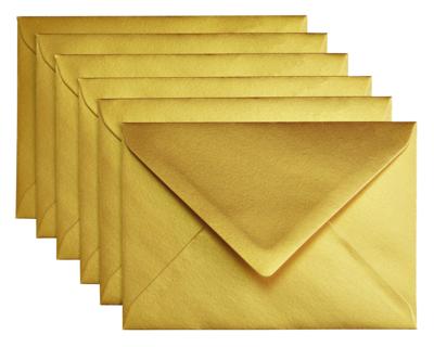 Envelop papicolor c6 114x162mm metallic goud Envelop papicolor c6 114x162mm metallic goud