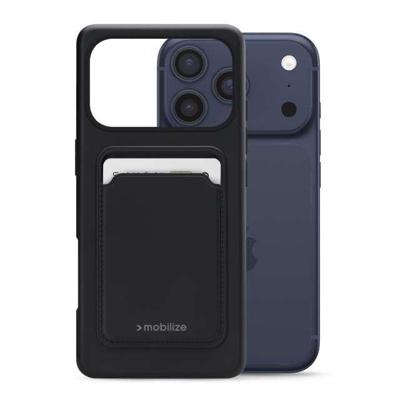 Mobilize Rubber Gelly Card Case Apple iPhone 17 Pro Matt Black