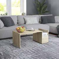 VidaXL Salontafel 90x45x35 cm bewerkt hout sonoma eikenkleurig - thumbnail